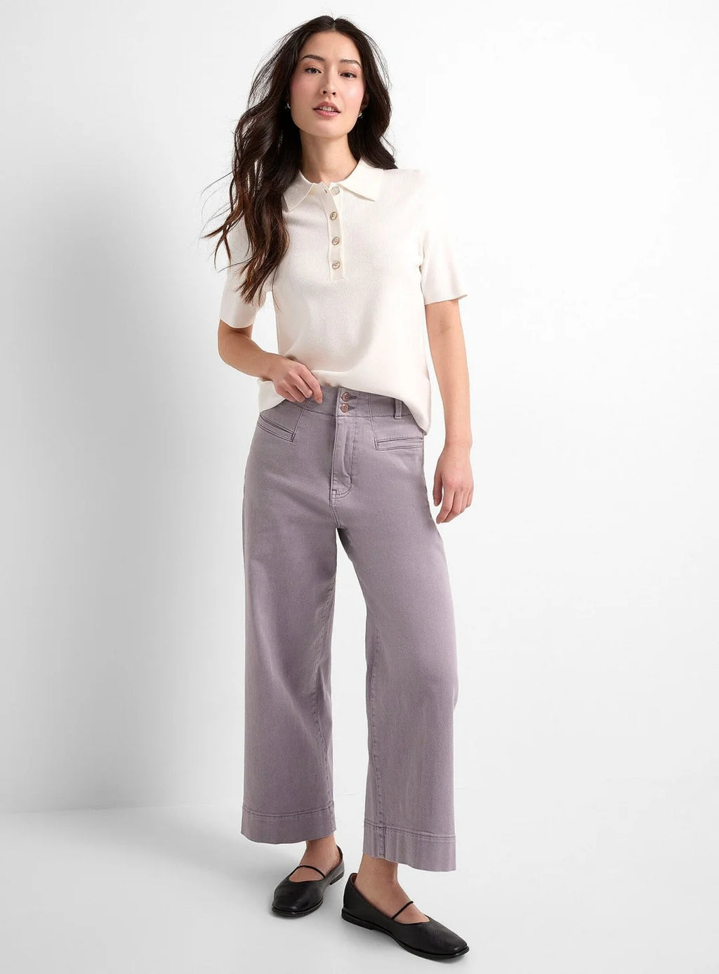 Duer W's Lux Twill High Rise Trouser Ash