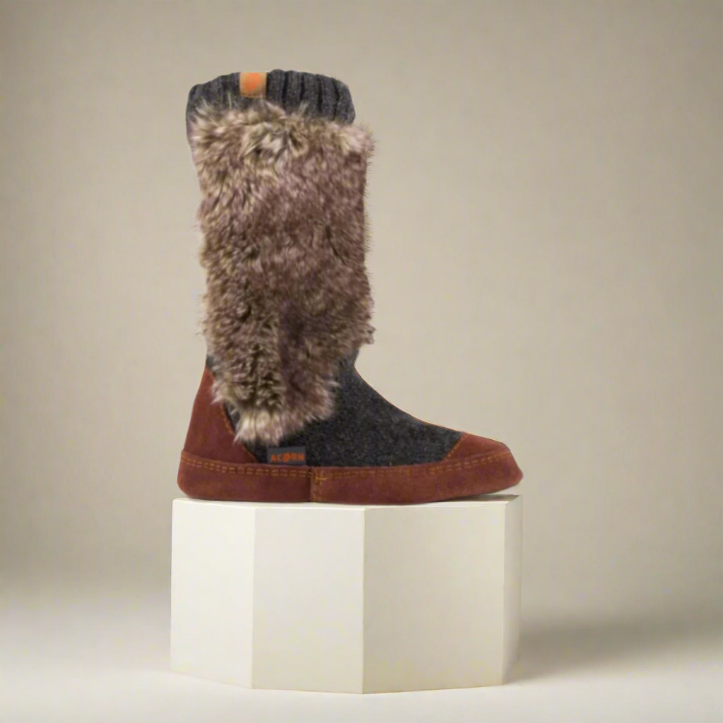 Acorn Slouch Kid's Boots Charcoal
