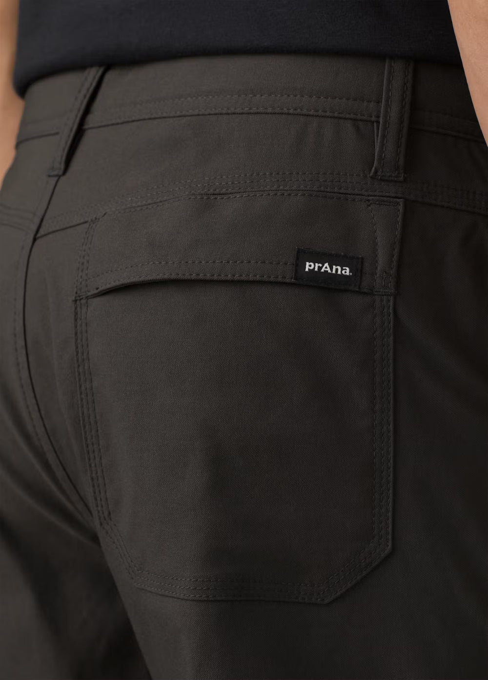 Prana M's Stretch Zion Hybrid Short l Dark Iron