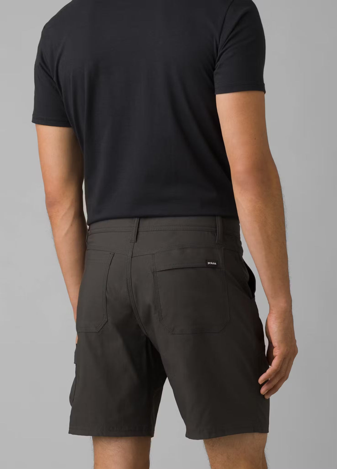 Prana M's Stretch Zion Hybrid Short ll Dark Iron