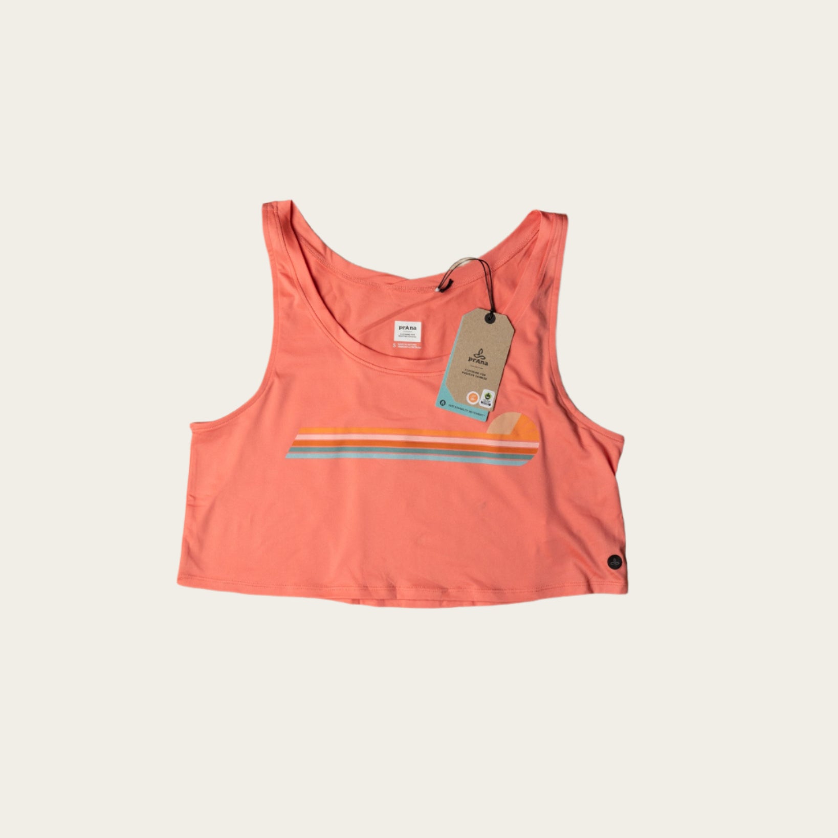 Prana W's Alpenglow Crop Tank Fresca Vibes