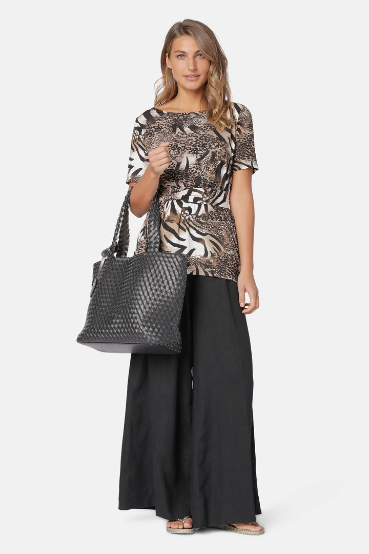 Ilse Jacobson Tote Bag | Black with Gunmetal