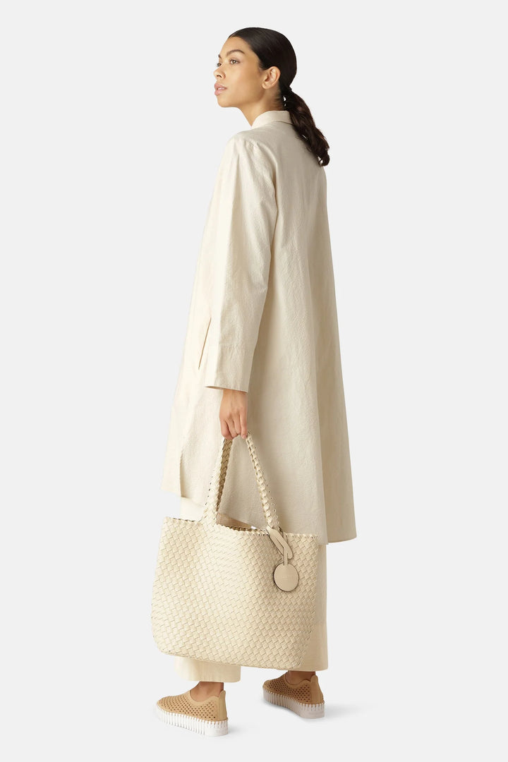 Ilse Jacobson Tote Bag | Ivory with Platinum