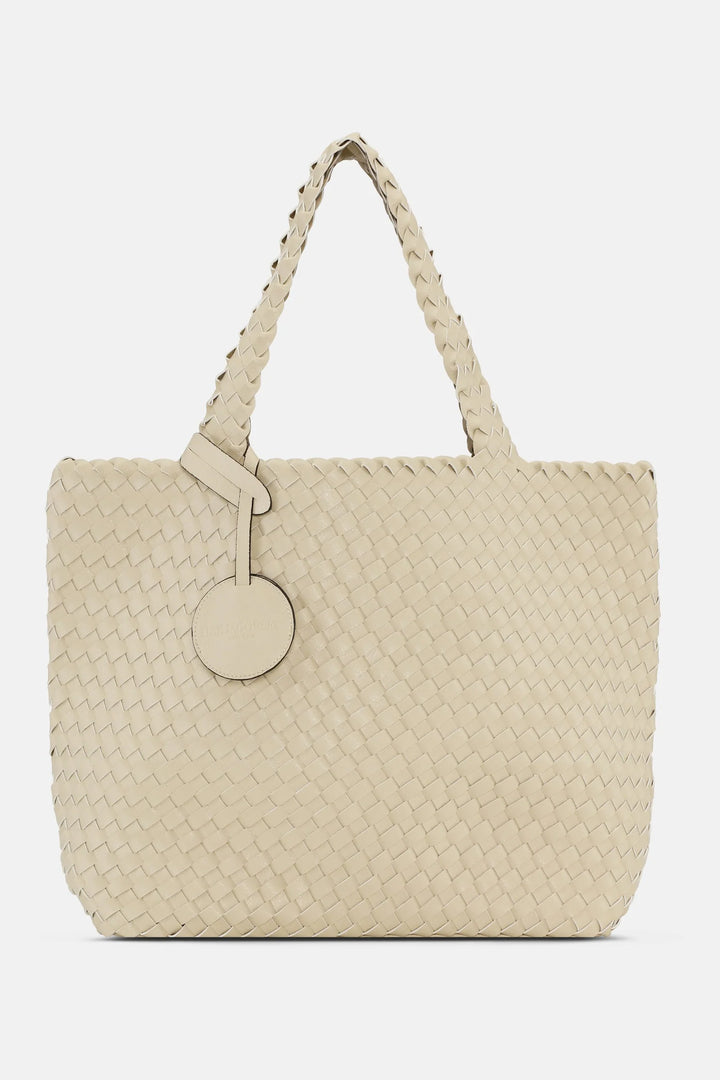 Ilse Jacobson Tote Bag | Ivory with Platinum