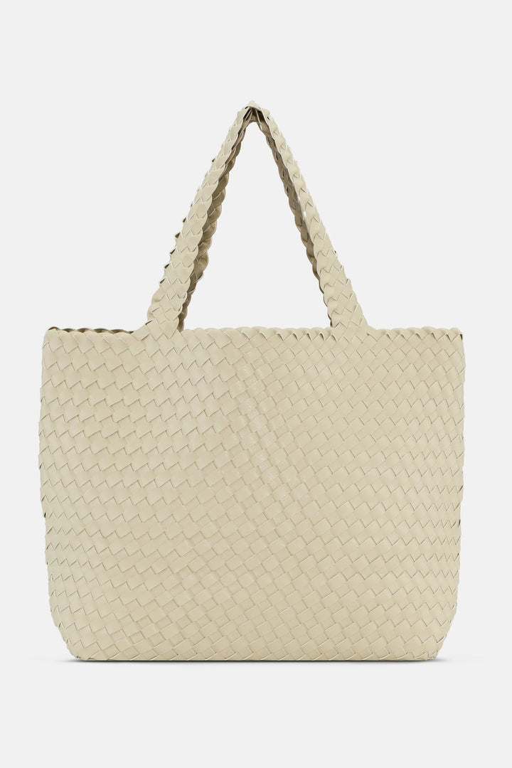 Ilse Jacobson Tote Bag | Ivory with Platinum