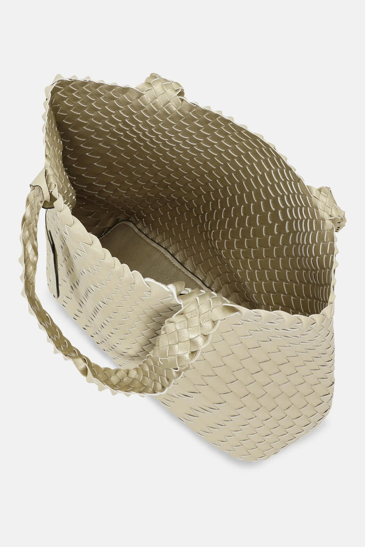 Ilse Jacobson Tote Bag | Ivory with Platinum