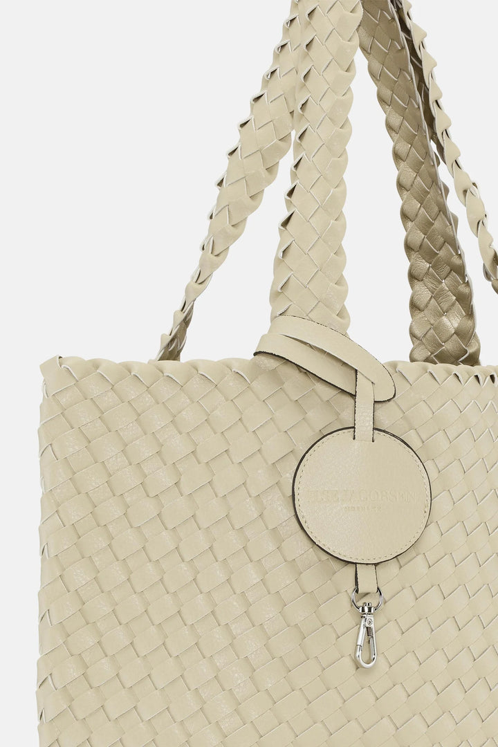 Ilse Jacobson Tote Bag | Ivory with Platinum