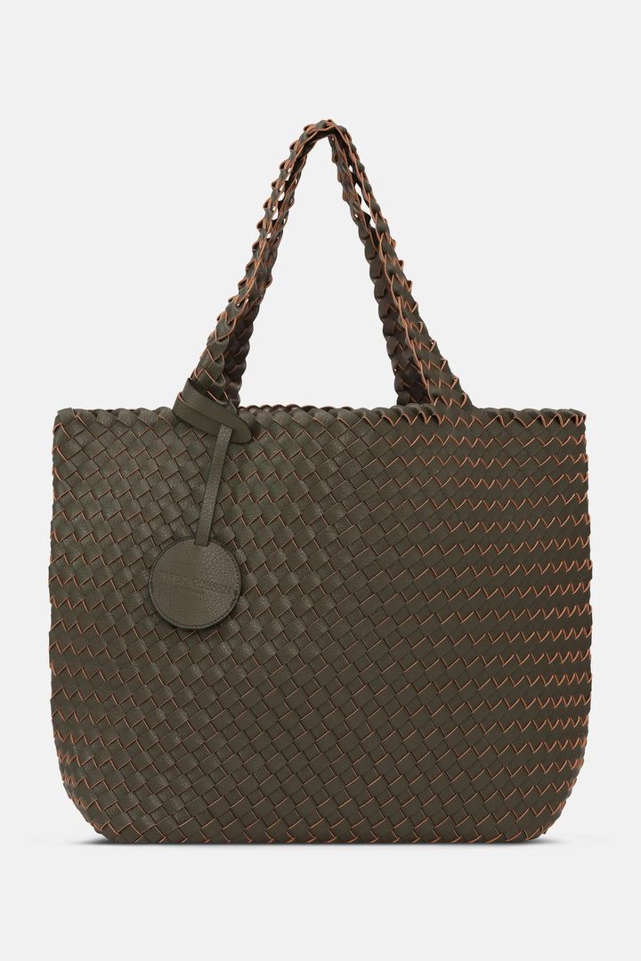 Ilse Jacobson Tote Bag | Army with Gunmetal