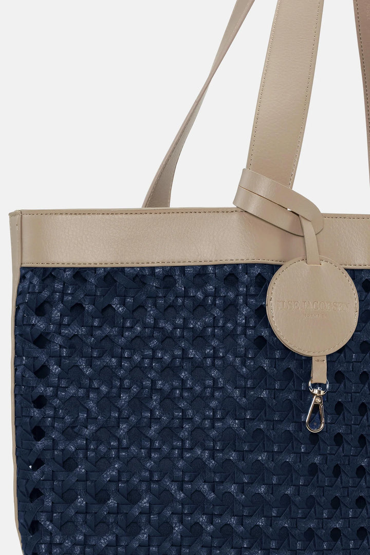Isle of Jacobsen Large Beach Bag | Dark Indigo with Sand Pile