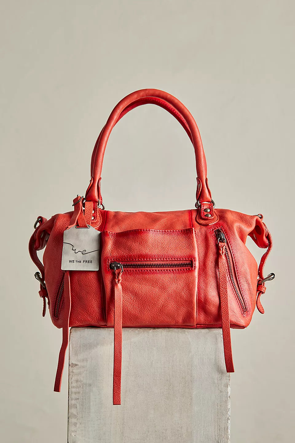 Baby Emerson Leather Tote Bag in Rusty Red