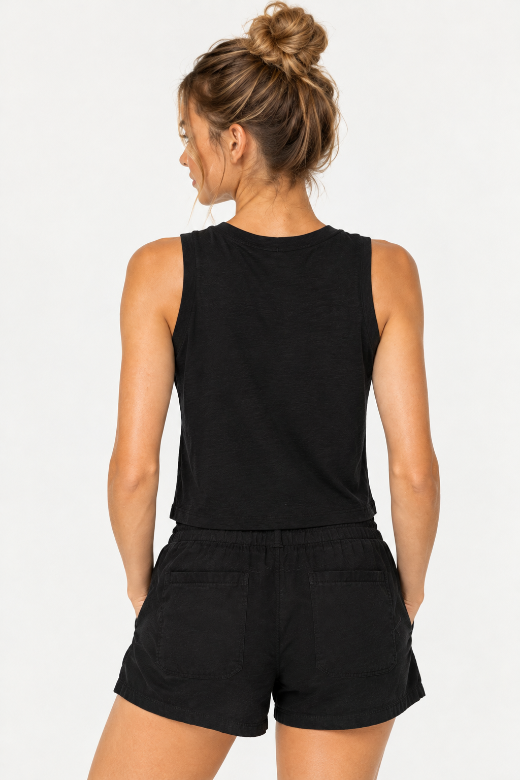 Tasc Nola Crop Tank | Black