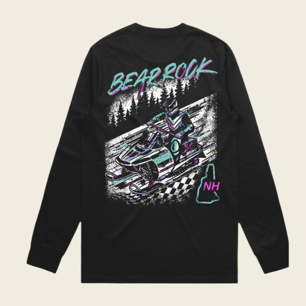 Bear Rock Retro Sled Long Sleeve | Black