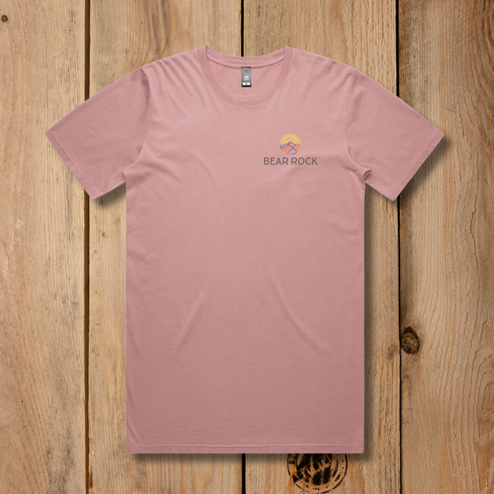 Bear Rock Premium Patagonia Circle Faded Rose Front T-shirt