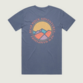 Bear Rock Premium Patagonia Circle Faded Blue Back T-shirt