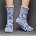Siberia Spirit Women's Crystal Snow Thick Non-Binding Goat Wool Socks 