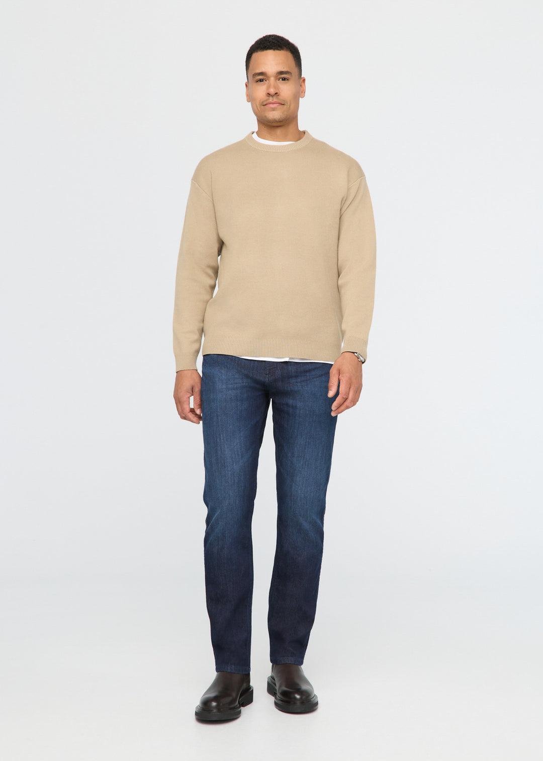 DUER Men's Performance Denim Athletic Straight Modern Dark Indigo