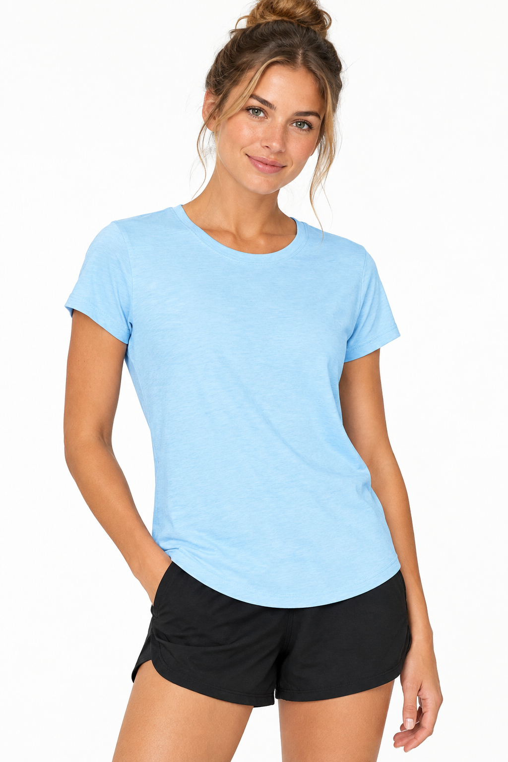 Tasc Nola Fitness Tee | Coastline Blue