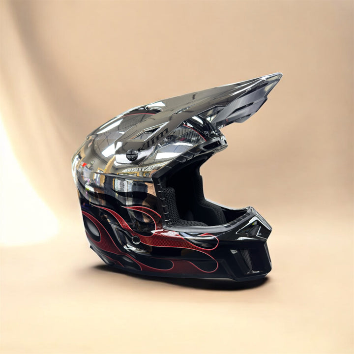 Klim F3 Carbon Helmet | Scorched Chrome