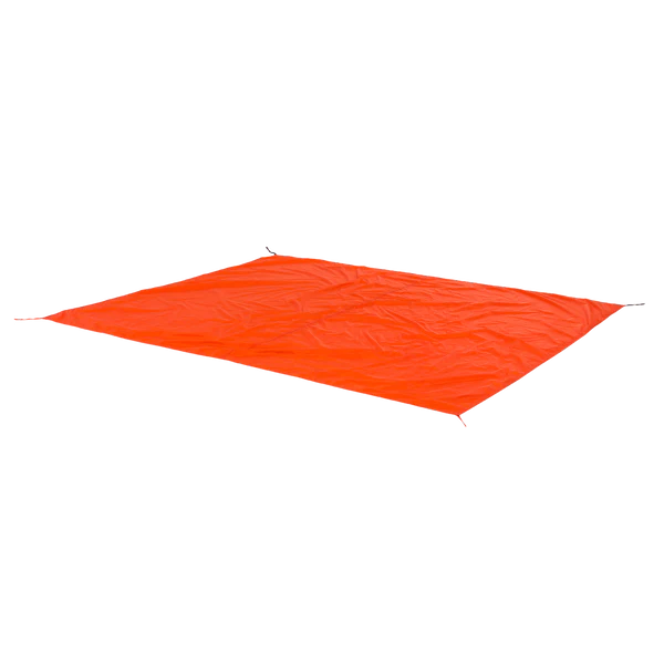 Orange tarp on a white background