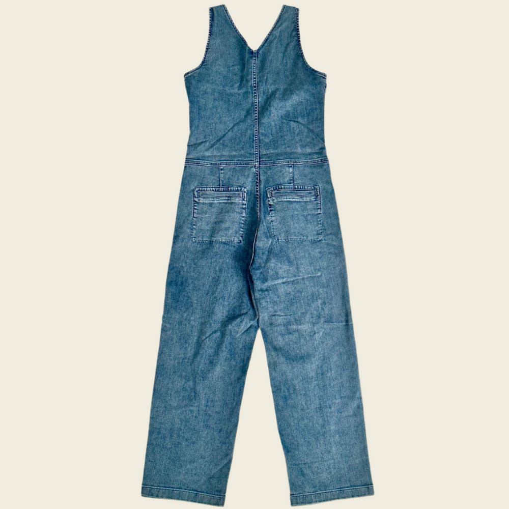 DUER Women's Performance Denim Jumpsuit Light Stone