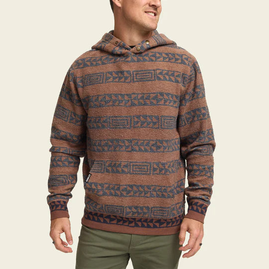 Howler Bros Tajima Pullover Hanko Stripe Mink Brown