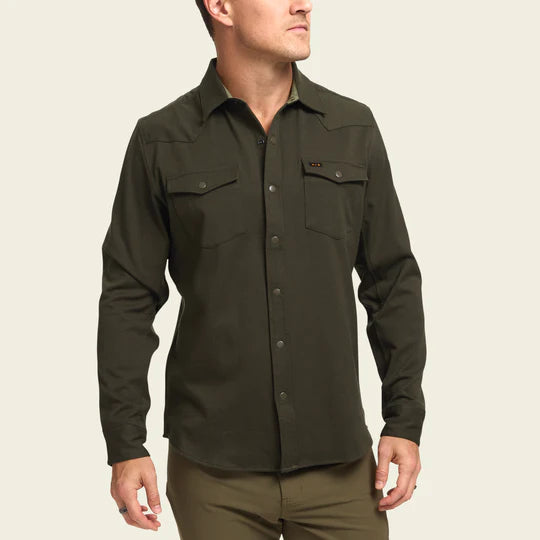 Howler Bros Stockman Stretch Snapshirt Deep Woods