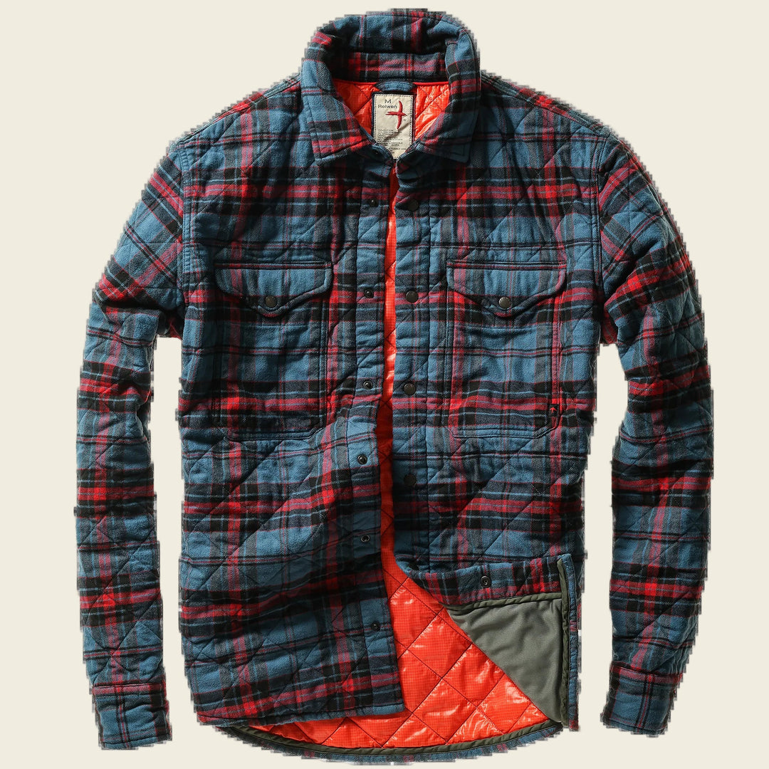 Relwen Qltd Flannel ShirtJacket | blue/black/red plaid