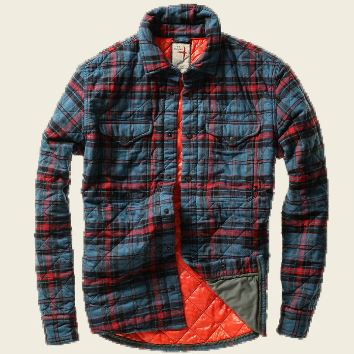 Relwen Qltd Flannel ShirtJacket | blue/black/red plaid