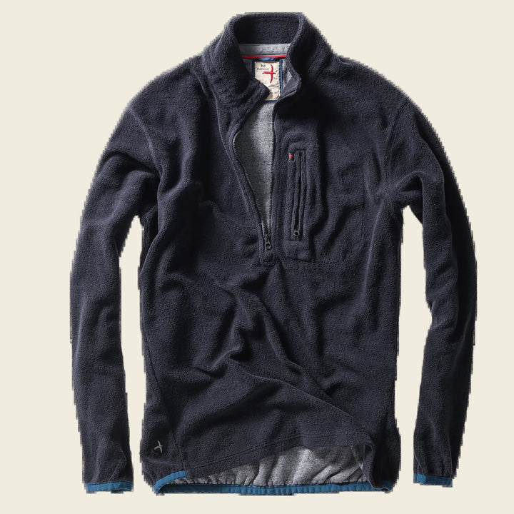 Relwen Sheared Fleece Half-Zip | Dark Navy