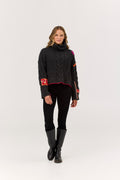 Krimson Klover Freebird Turleneck | Heathered Black