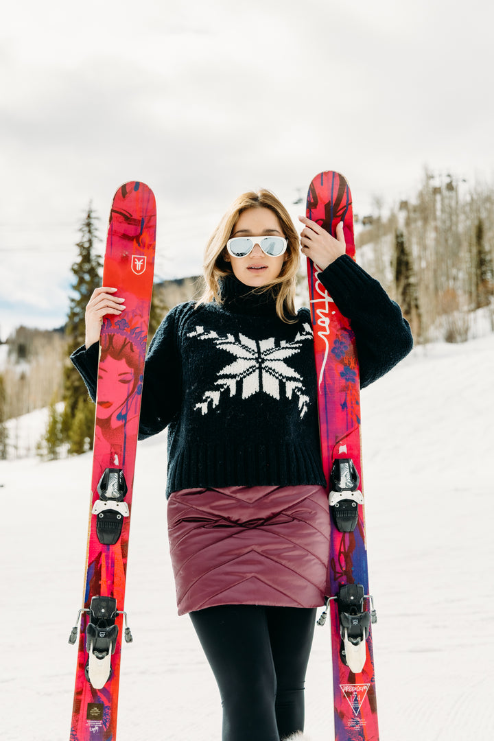 Krimson Klover Snowflake Sweater | Black