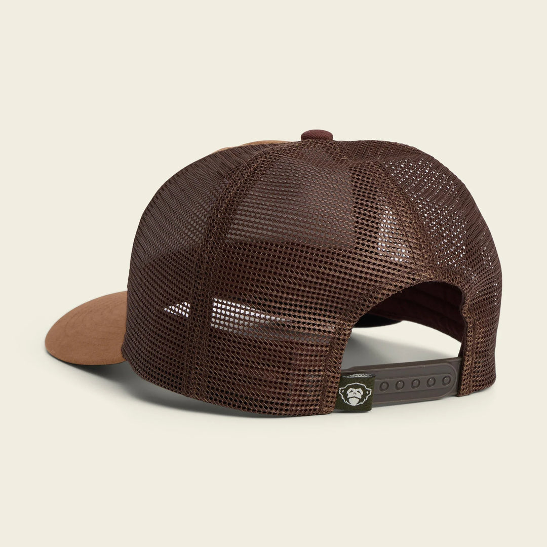 Brown mesh cap on a beige background