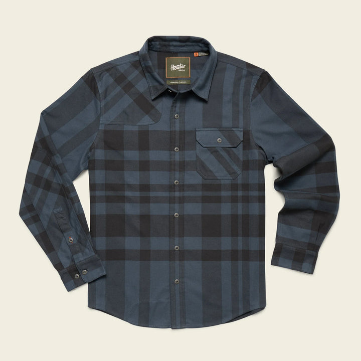 Blue plaid shirt on a beige background