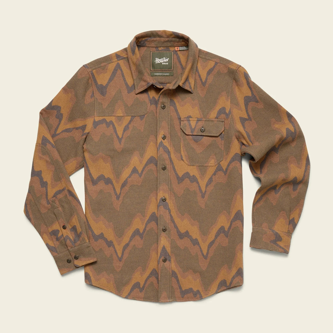 Camouflage-patterned shirt on a beige background