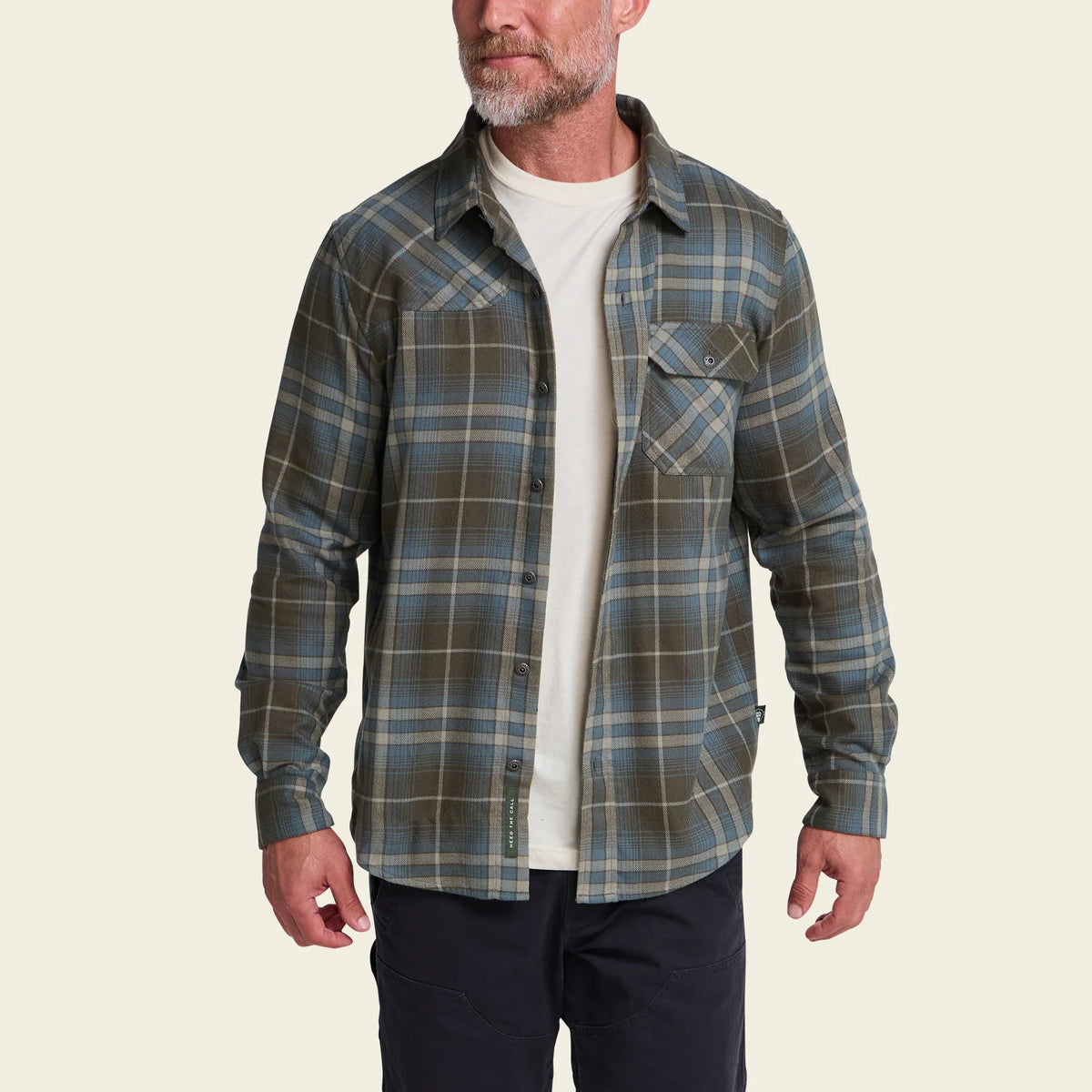 Howler Brother's Harker's Flannel in Beluga