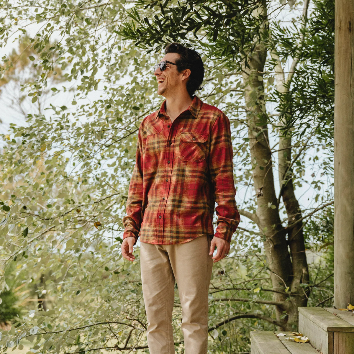 Howler Brother's Harker's Flannel in Brick