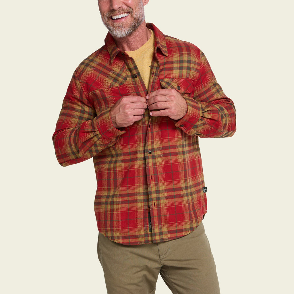 Howler Brother's Harker's Flannel in Brick