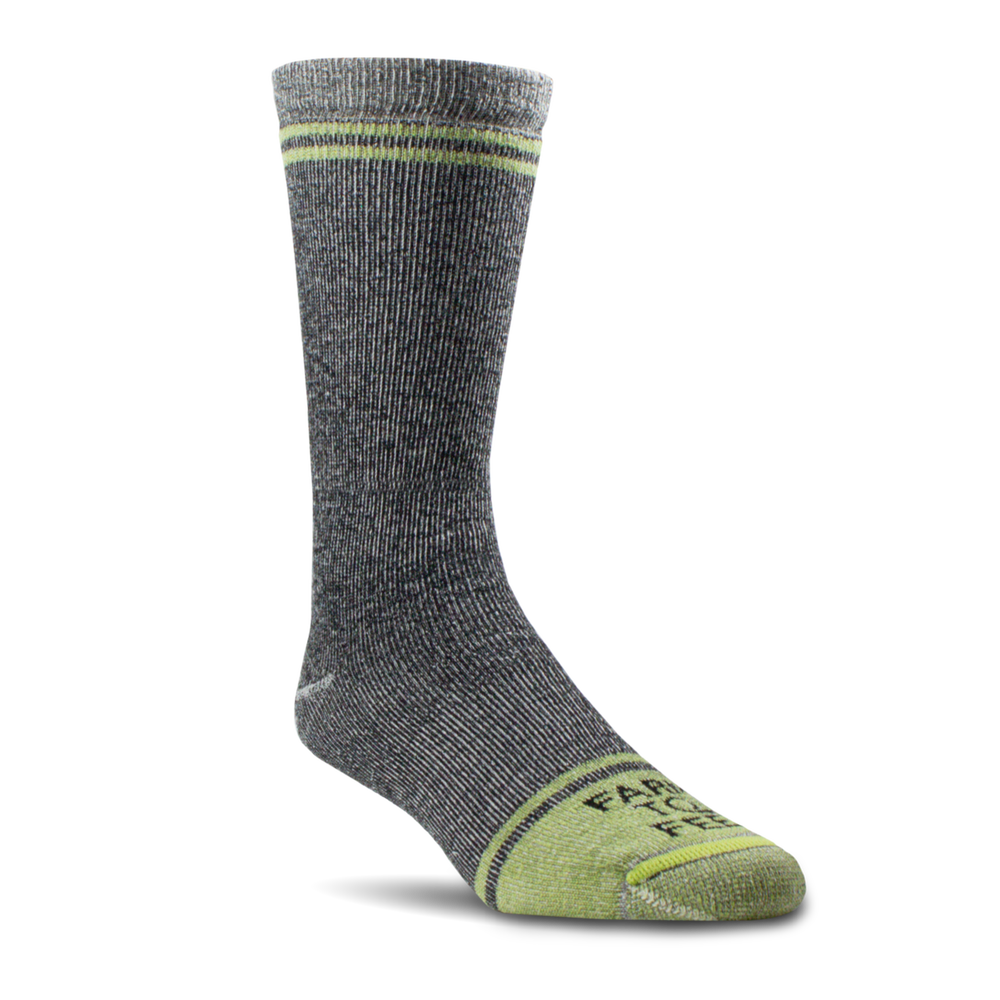 Farm to Feet Work St. Louise Full Cushion 3/4 Crew | Grey/Green