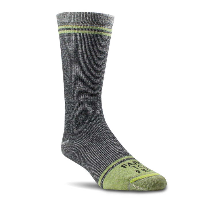 Farm to Feet Work St. Louise Full Cushion 3/4 Crew | Grey/Green