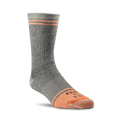 Farm to Feet Work St. Louise Full Cushion 3/4 Crew | Grey/Orange