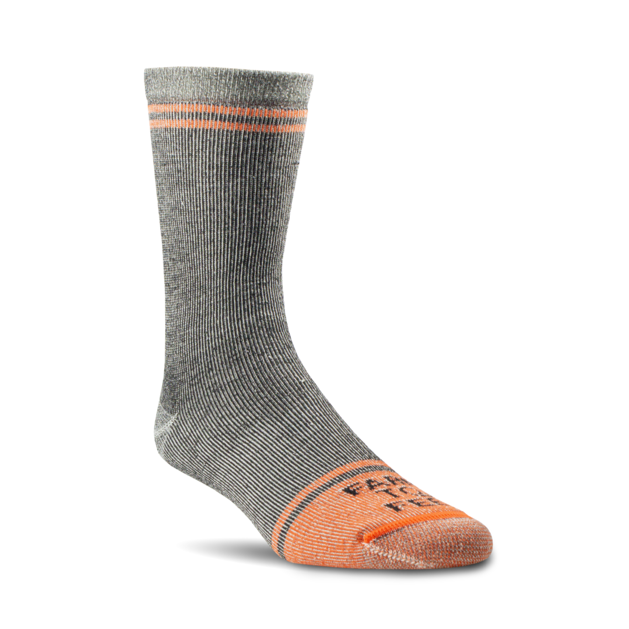 Farm to Feet Work St. Louise Full Cushion 3/4 Crew | Grey/Orange