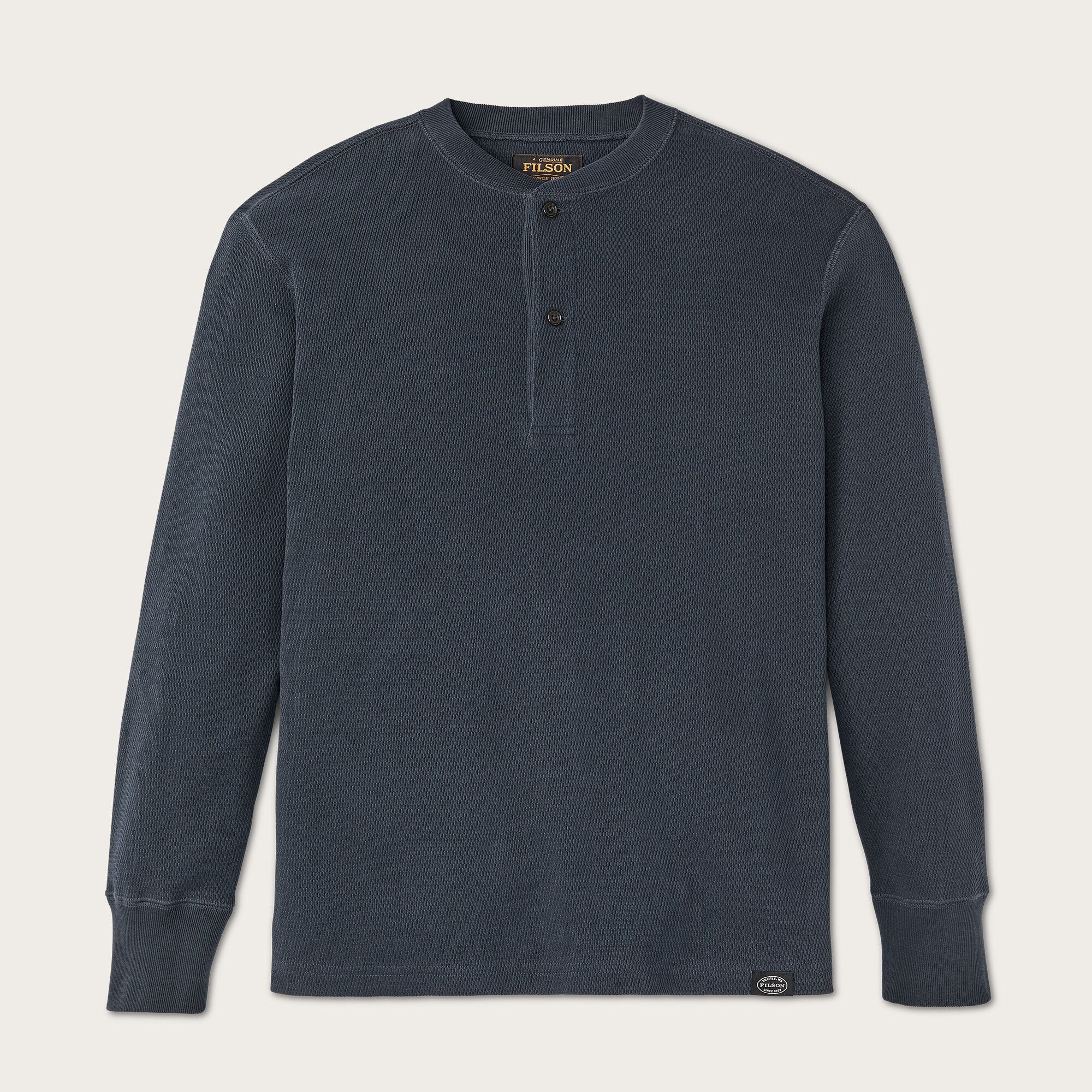 Navy blue fleece jacket with a brand logo on a white background