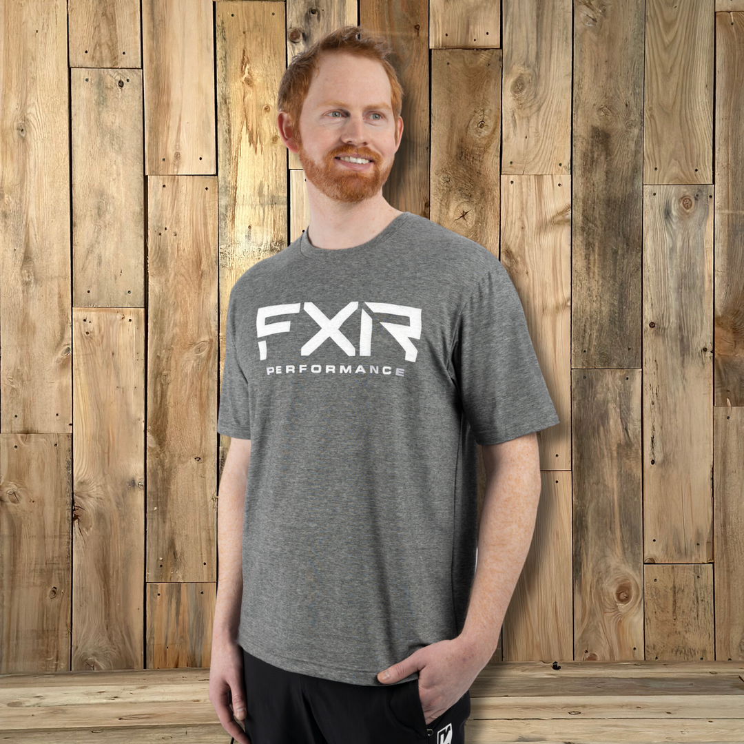 FXR M Performance Tech T-Shirt 22 Grey Heather White