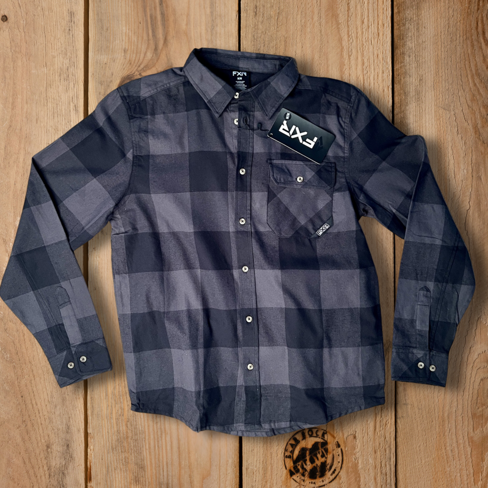 FXR Men's Timber Flannel Shirt Charcoal Black