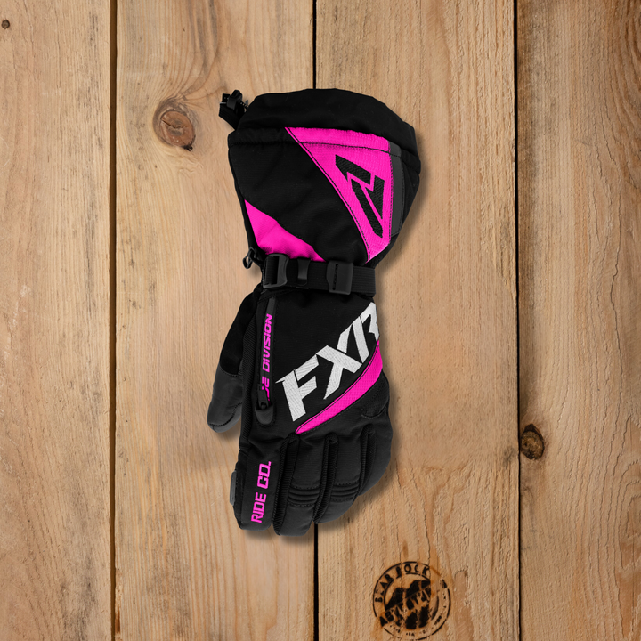 FXR Women's Fusion Glove Black Fuchsia