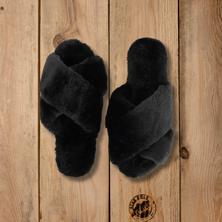 Fabulous Furs Slipper Black