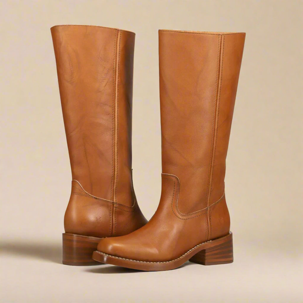 Frye Women's Campus 14L Wide Calf Boot | Saddle