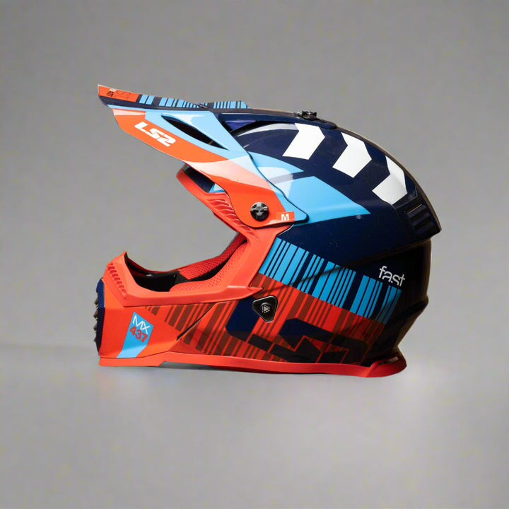 LS2 Gate Youth Xcode Gloss Red Blue