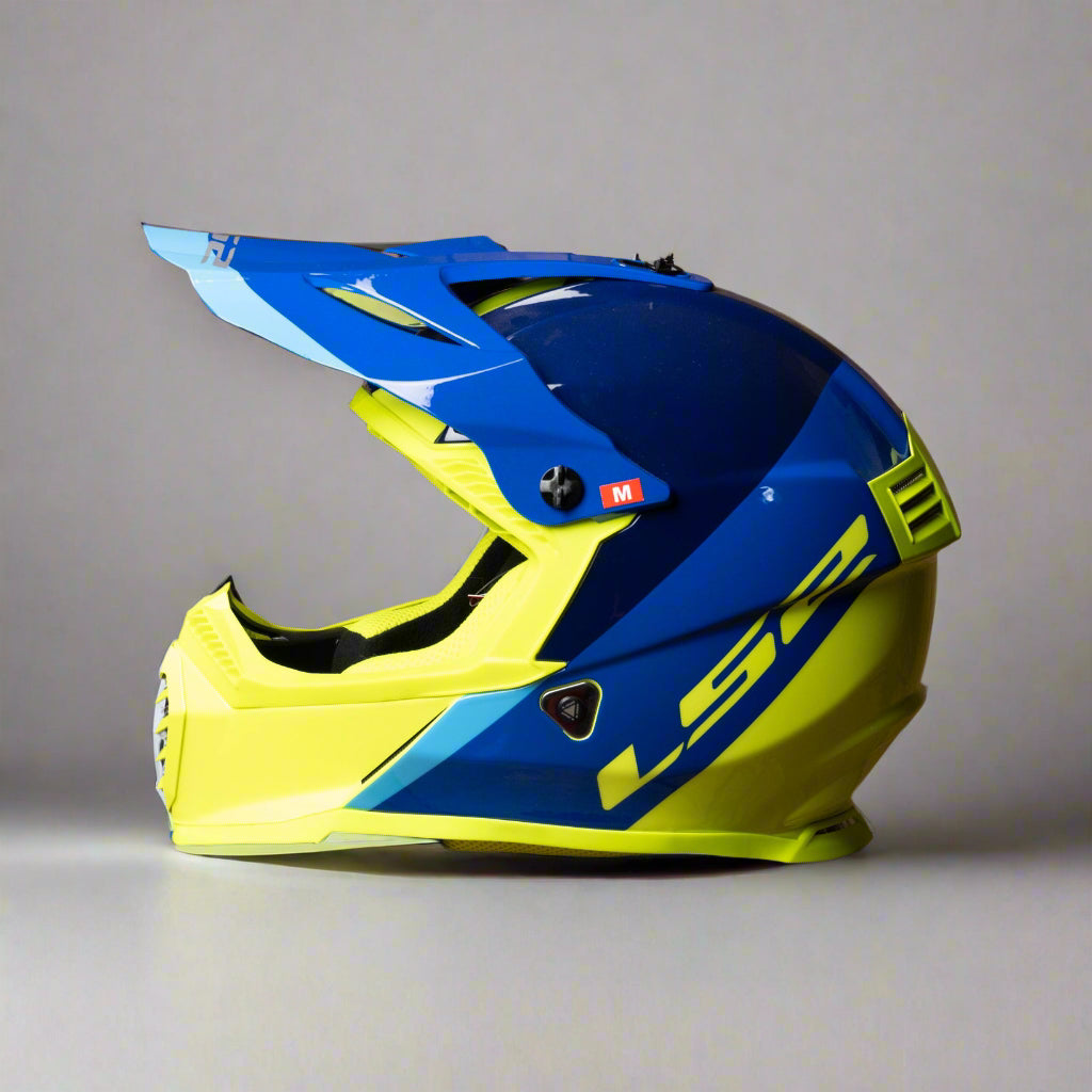 LS2 Gate Launch Gloss Blue Hi-Viz