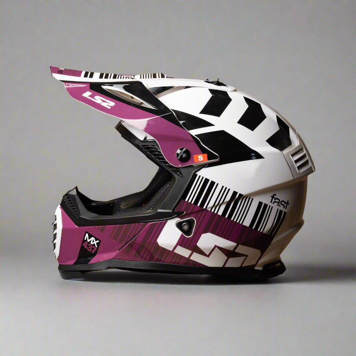 LS2 Gate Xcode Helmet | Gloss White Violet